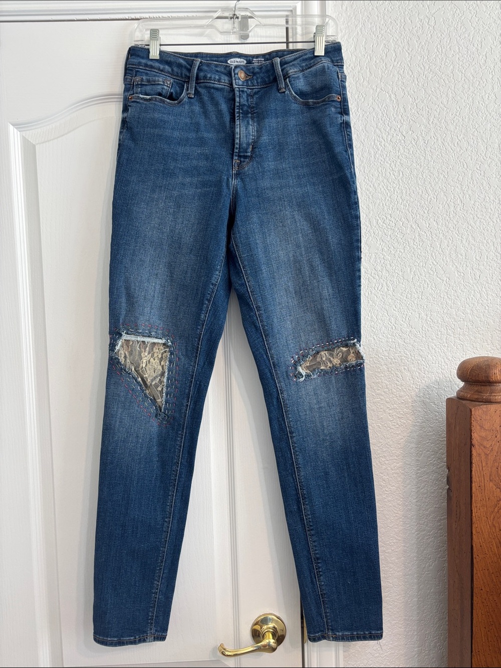 Custom one of a kind. Old Navy Rockstar sz. 10 long Blue Women's Jeans